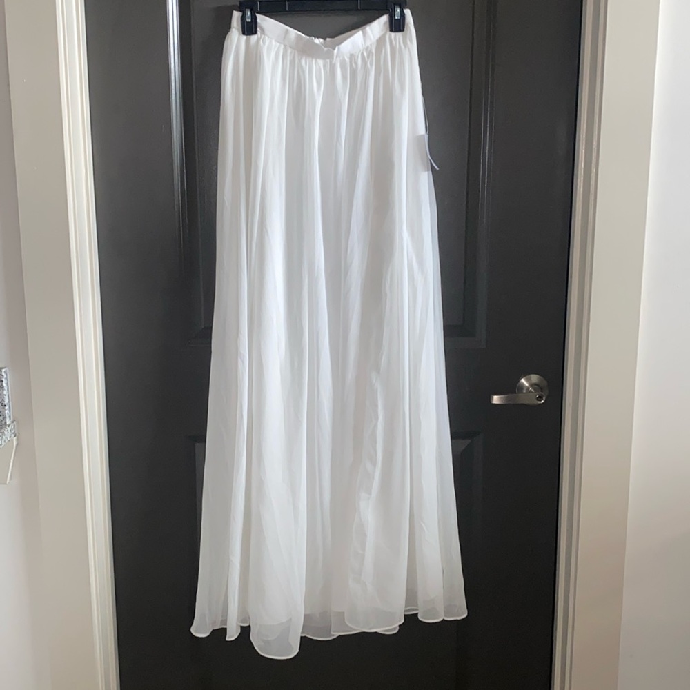 Lulu's High Waisted Maxi Skirt with Side Slit Medium - Picture 3 of 5
